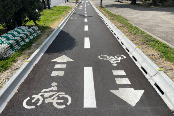 中1区比治山庚午線自転車走行空間整備工事 イメージ